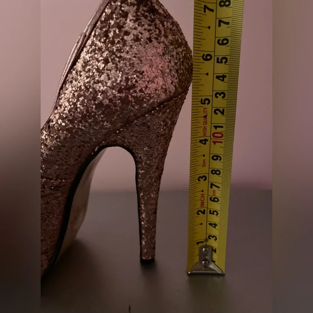 Glitter Peep-Toe Heels - Picture 4 of 4